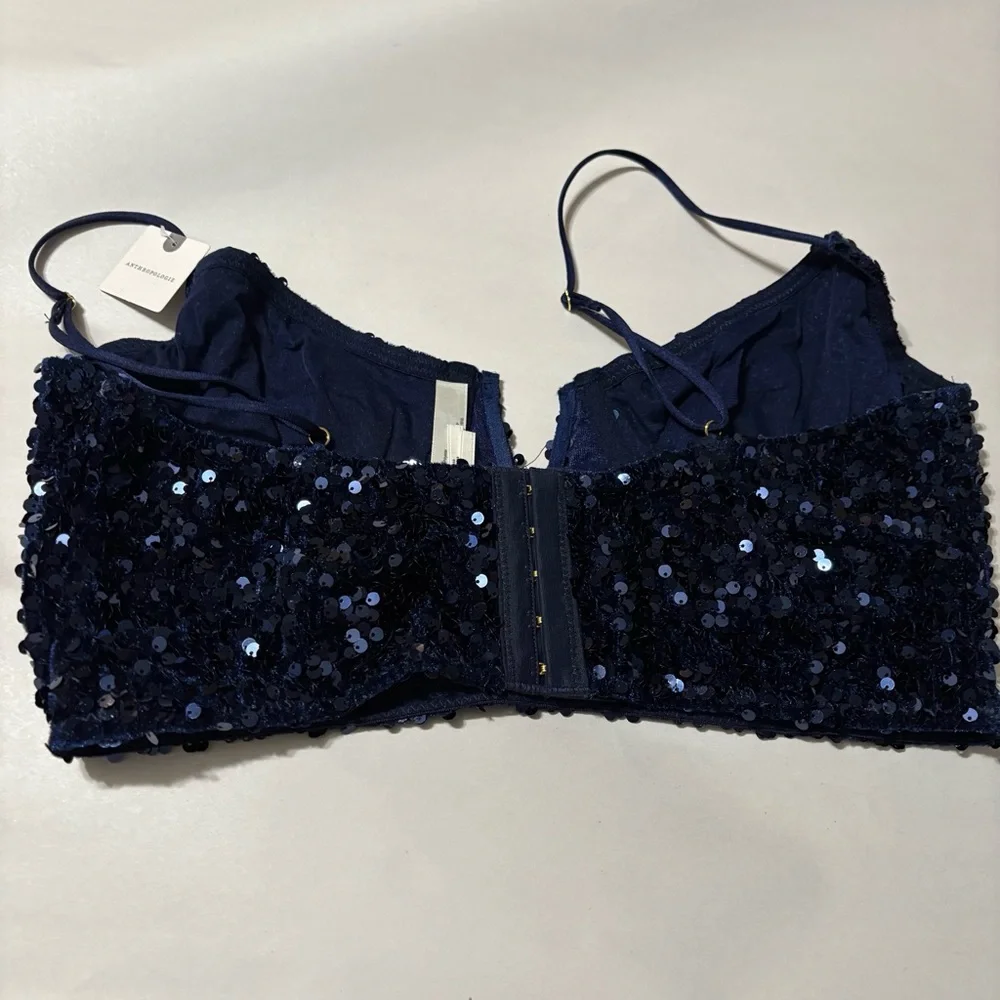 NWT Anthropologie The Eve Sequin Bralette, L - Picture 7 of 12